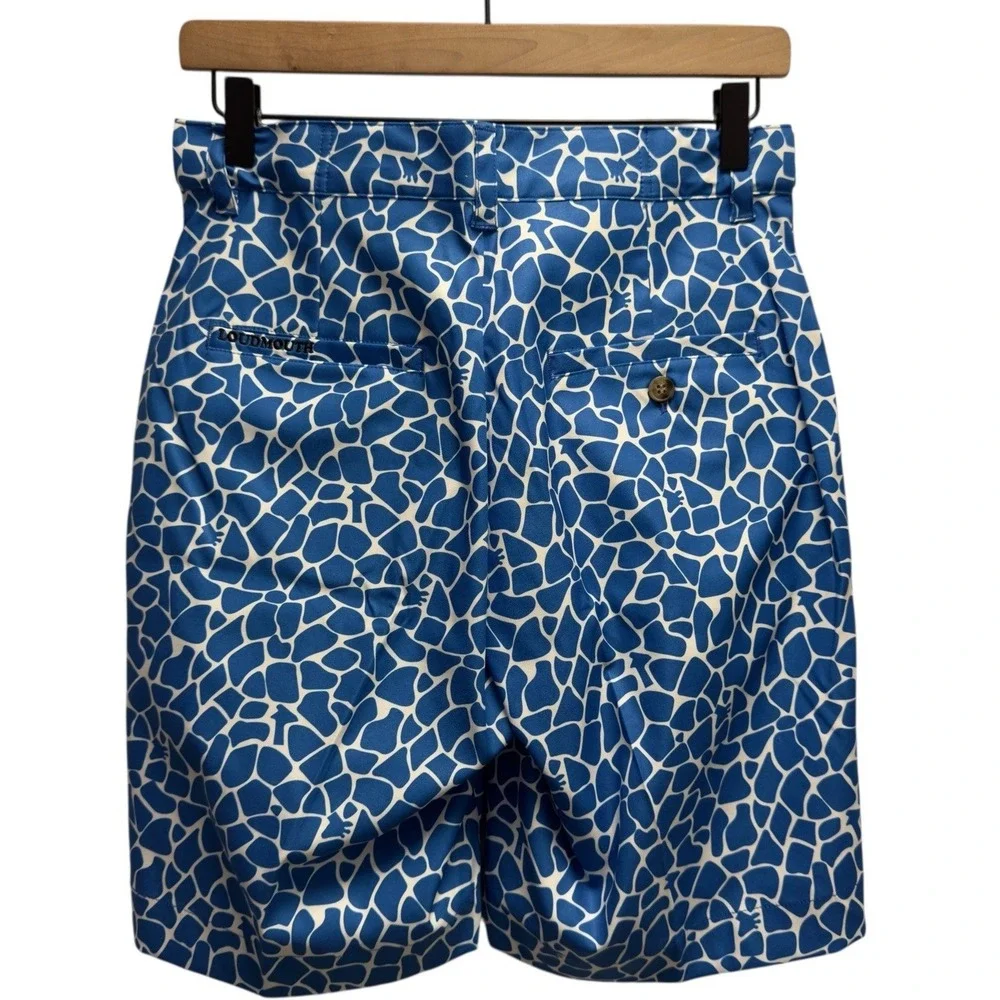 Loudmouth Men's Size 28 Blue/White Giraffe Print 9